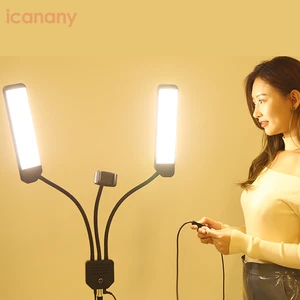 Dimmable LED Ring Light Stand Live Streaming & Makeup