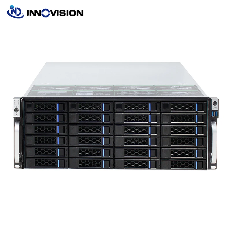 

Huge data storage cloud server case 24 hotswap bays 4u rack big data computer chassis