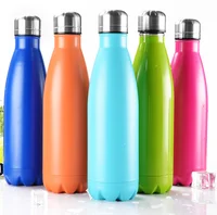 

Custom logo 500ml 750 ml 1L stainless steel insulated sport water bottle