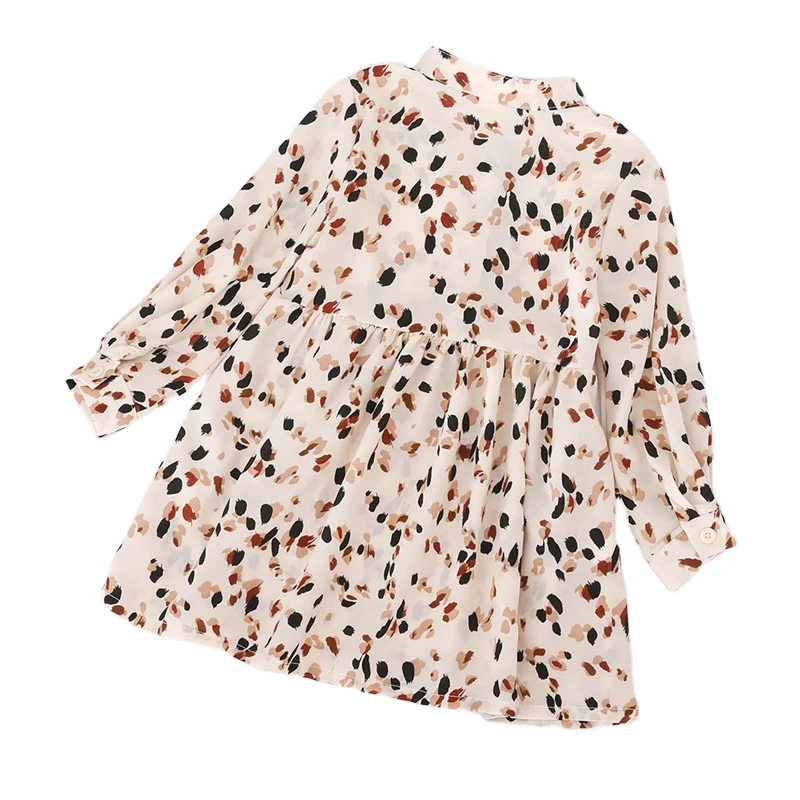 

2020 new hot selling fashion wholesale spring baby korean long sleeve chiffon floral princess kids children girl dress