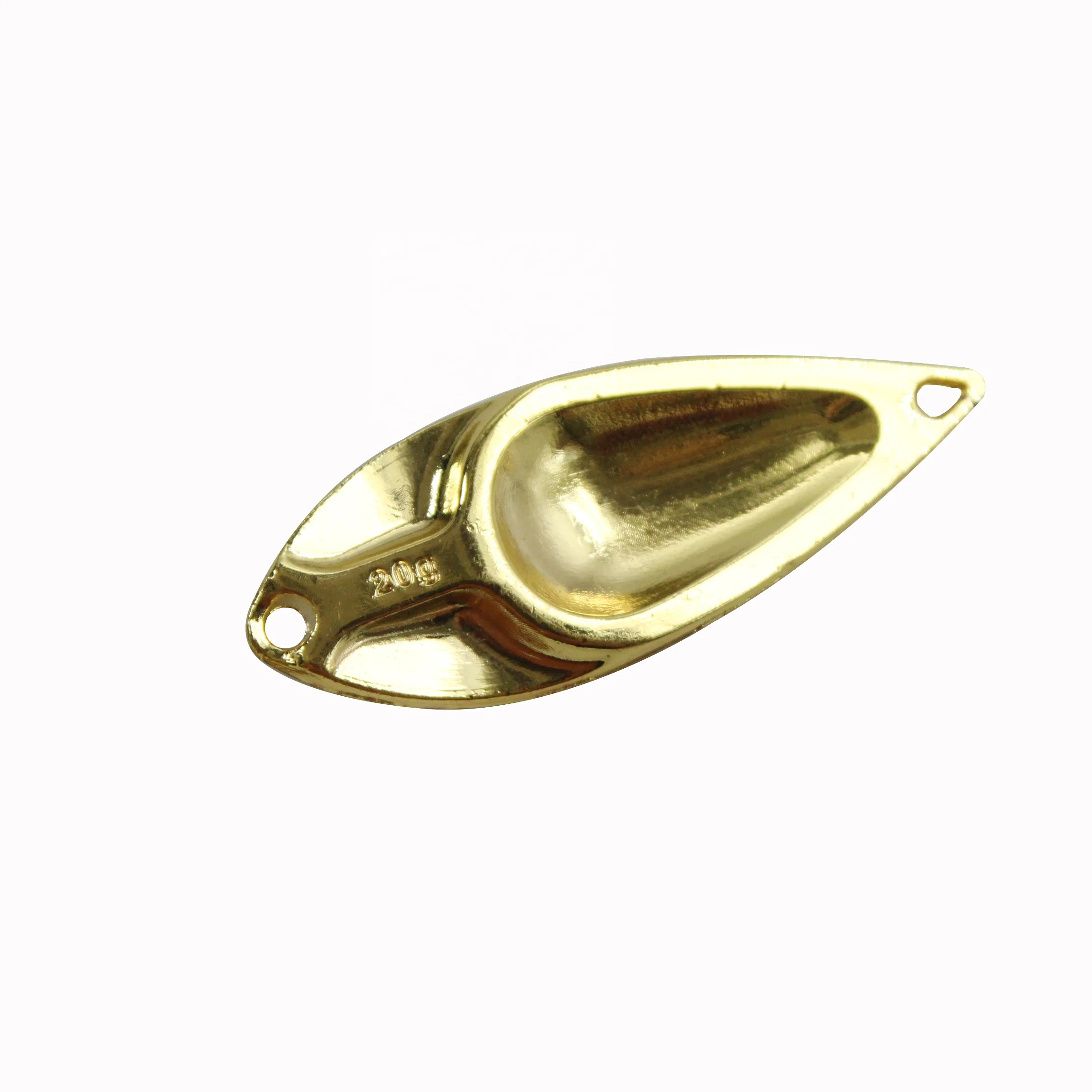 

Factory supply long-range metal sequin bait metal fishing spinner with feather hook, Gold/silver