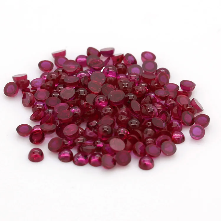 

wholesale price high quality 2 mm round cabochon ruby stone per carat