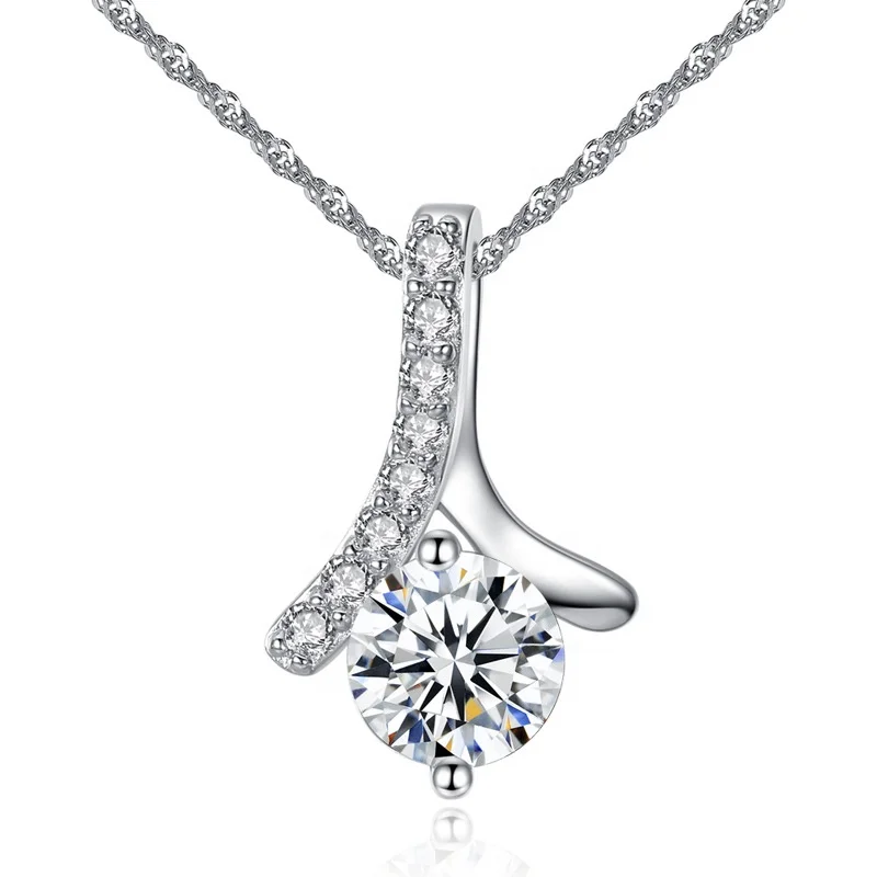 

Luxurious White Gold Plate Women Zircon Necklace N04