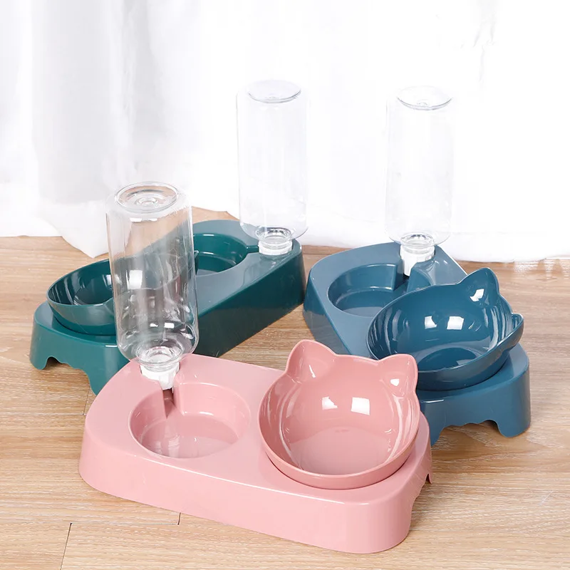 

Pet Cat Elevated Bowls Durable Double Cat dog Bowls Raised Stand Cat Feeding Dog Feeder Pet Supplies, Chosen