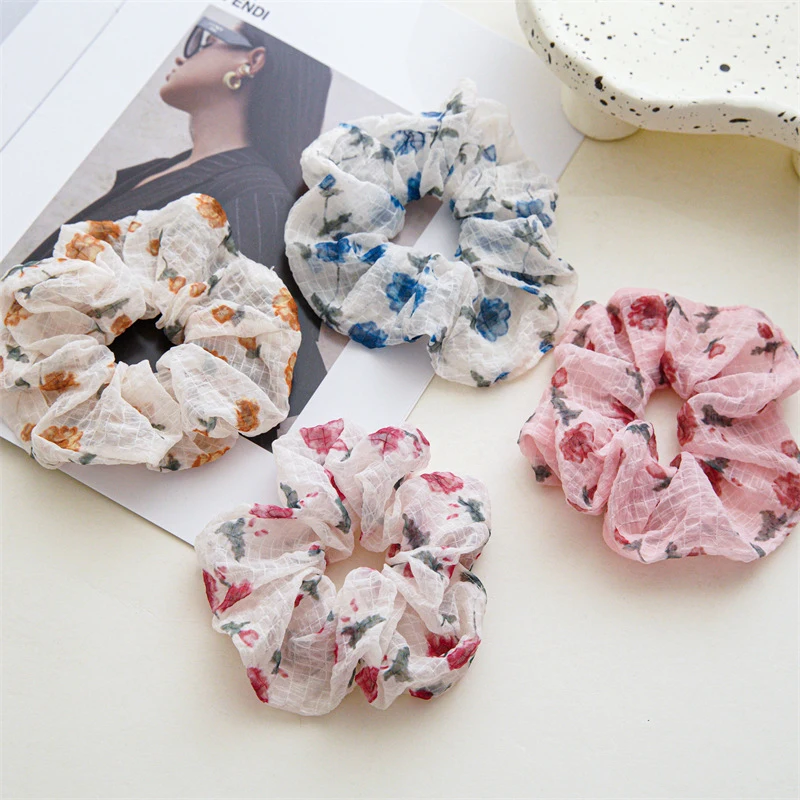 

MIO Latest Hair Scrunchies Mesh Fabric Light Summer Korean Style Girls Fashionable Hair Rope Accessories Daily Use