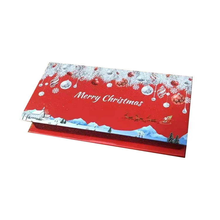 

Newest eyelashes packaging paper box printed cardboard box christmas gift boxes with customized printing gift packaging