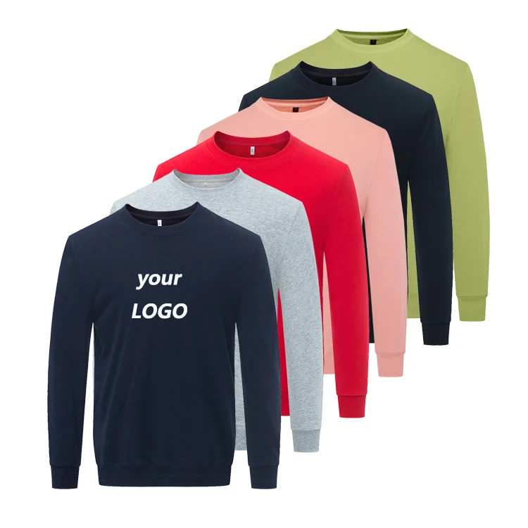 

high quality pullover multi color polyester fleece custom sweatshirt crewneck sweatshirts