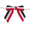 Free Samples Fashion 3 inch Three Color Stripe Ribbon Bows with Twist Tie