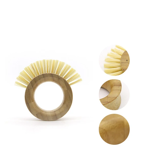 

Kitchen Bamboo sisal vegetable brush hard surface large vegetable and fruit brush