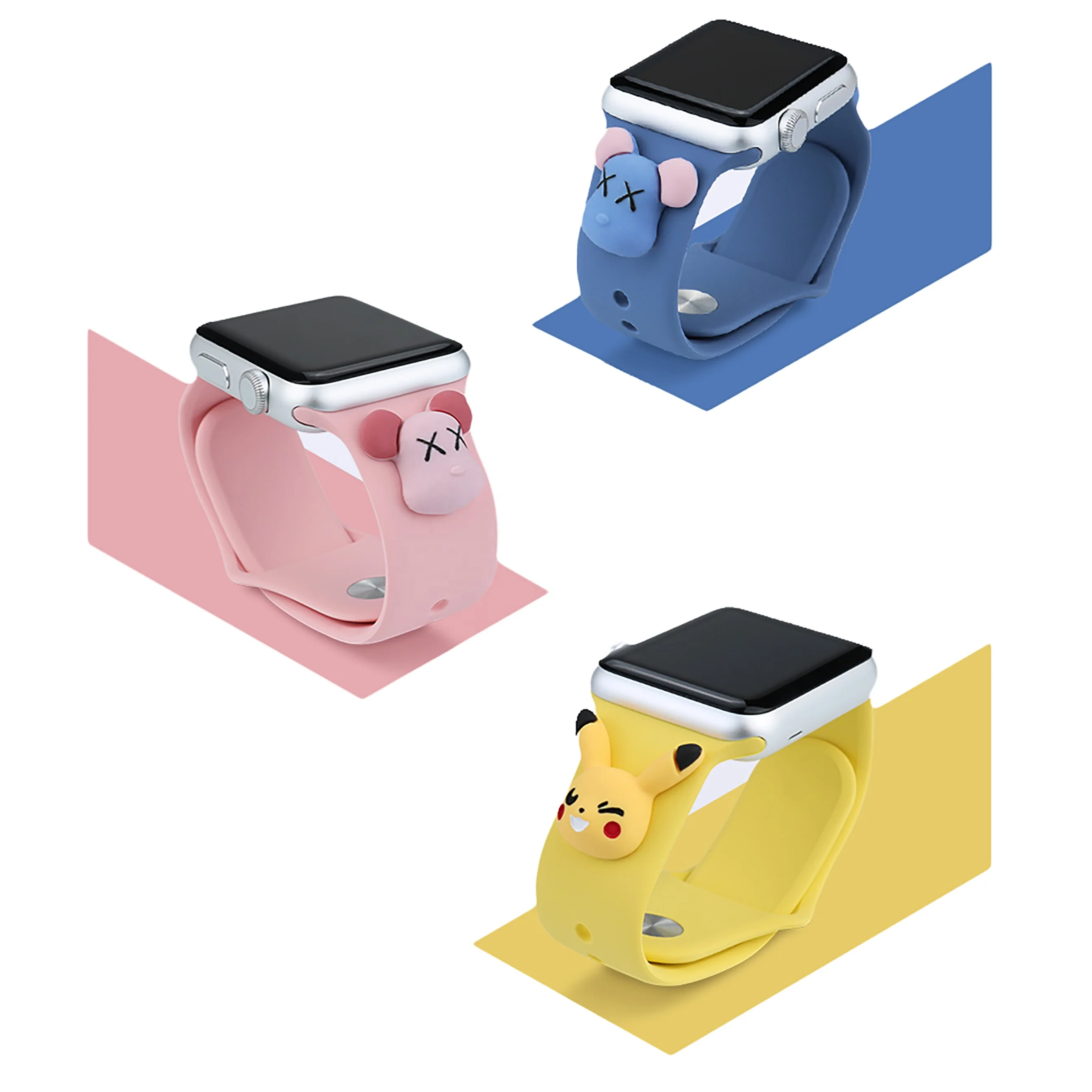 

Factory Direct Wholesale Cartoon Silicone Band i Watch Apple Watch Series 5/4/3/2/1 For Apple Watch Rubber Band