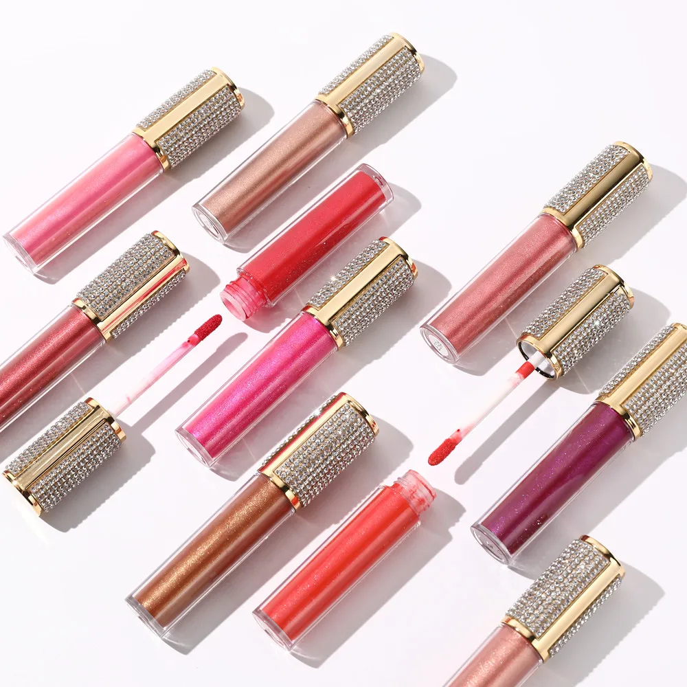 

Hot Sale Private Label Vegan Matte Liquid Lipstick Nude OEM Cruelty Free Lipgloss Bulk Diamond Tubes Custom Logo