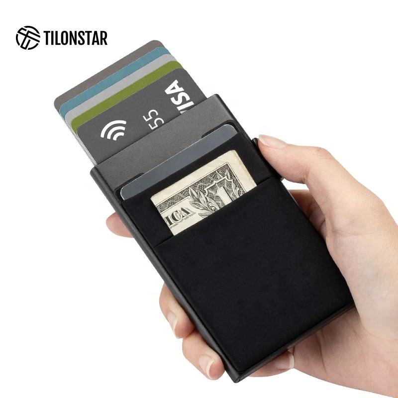 

Smart Money And Credit Card Holdermetel Wallet Rfid Card Protector