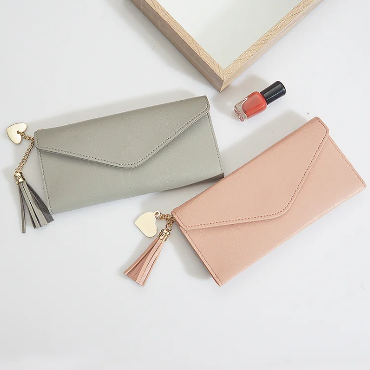 

2021 Factory Women's Wallet Long double Zipper Fashion PU Wallet women card wallet Custom