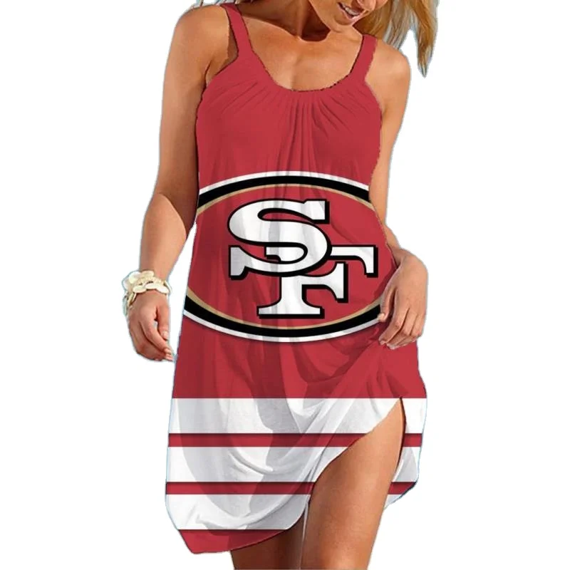 

wholesale custom digital print plus size women's dresses loose nf original tank top beach dress sleeveless casual dresses