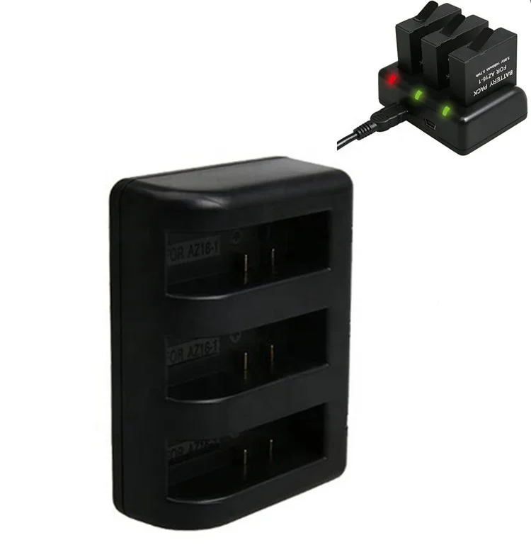 
3 Channel USB Charger Battery Charging Port Three for xiaomi Yi 4K AZ16 1 XiaoYi 4K  Yi Lite action camera accessories  (62252491863)