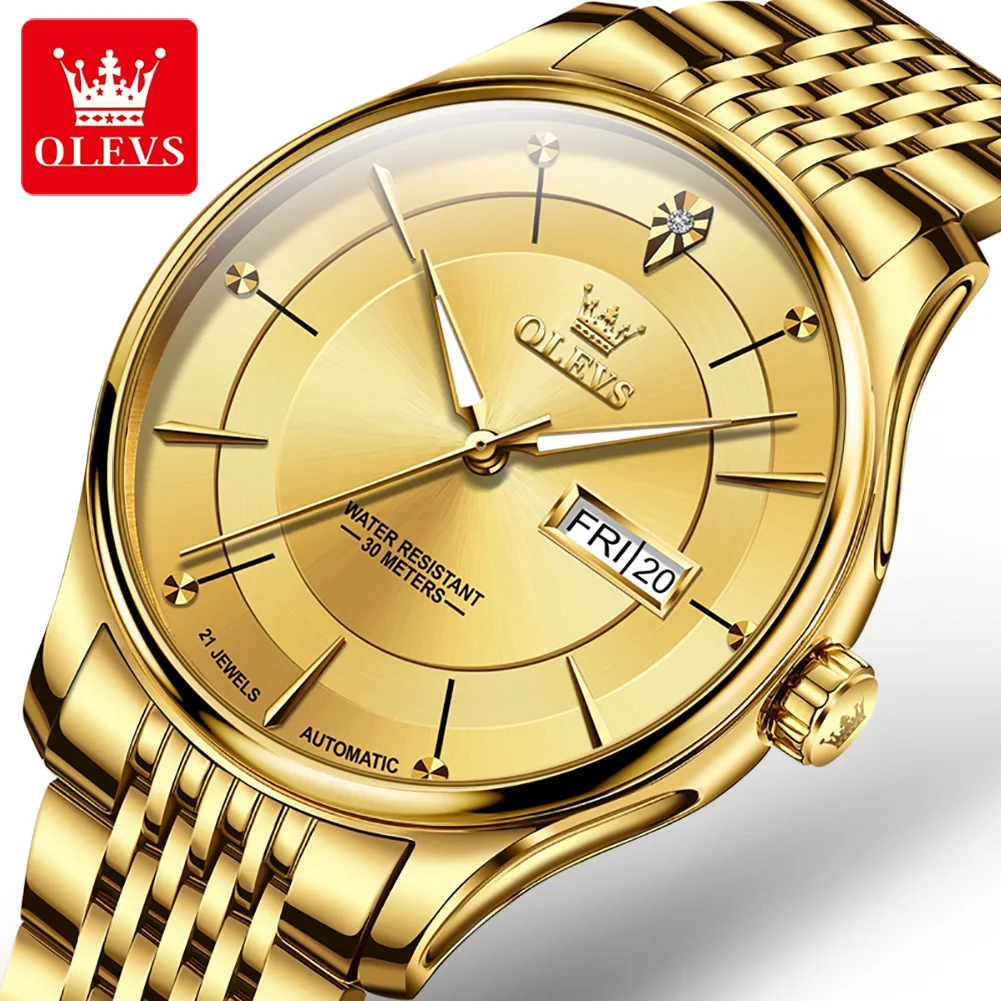 

OLEVS 9927 Waterproof Wrist Watch Luxury Automatic High Quality Stainless Steel Wholesale Custom Men Mechanical Watch