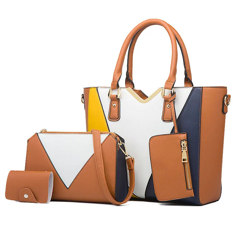 

HONGRUI handbag leather woman 4pcs set luxury ladies hand bags