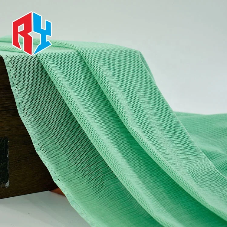 
High quality stock green breathable 92 nylon 8 spandex mesh fabric for sports cloth 
