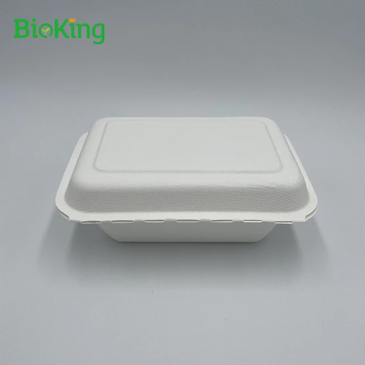 

Wholesale Biodegradable Tableware Take Away Box Food Container Lunch Boxes plastic take away box, Bleached;natural