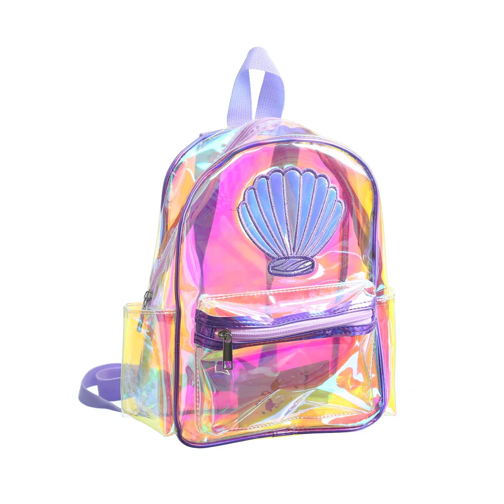 

JANHE sac a dos Student Bookbags Begs Small Waterproof Travel Bagpack Schoolbags Shell Pvc Clear Backpack Bags For Girls