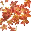 A-3032 Fad- Proof Real Touch Artificial Red Maple Tree Leaves Branch For Wedding Decoration