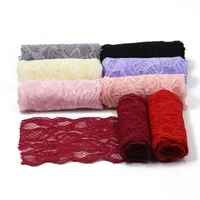 

COOMAMUU Fashion Elastic Lace Trims 8cm Width Hollow Lace Fabric DIY Craft Sewing Decorative Ribbon for Garments