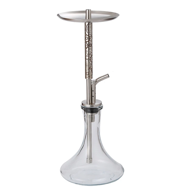 

Russian Hookah 2020New style Stainless Steel Hookah Luxurious Best Quality Shisha MEXANIKA HOOKAH, Silver