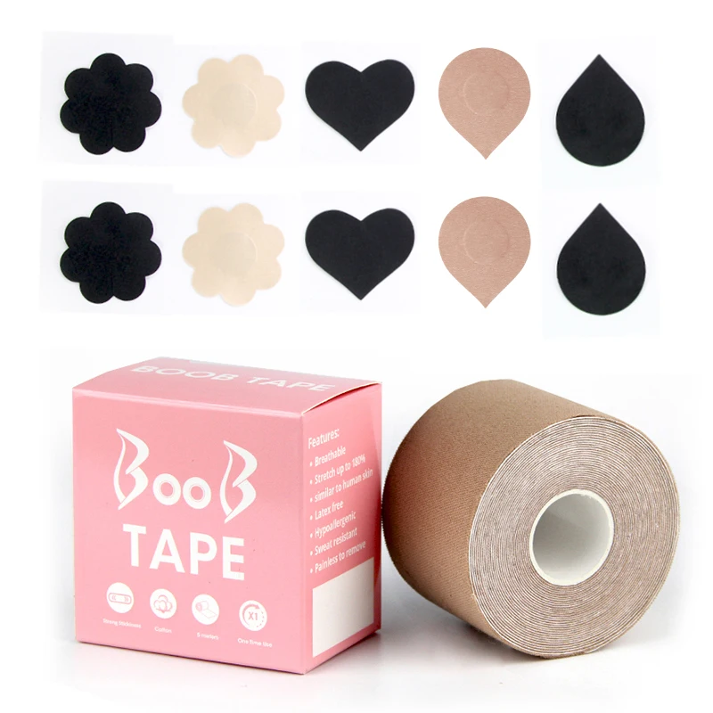 

Factory Women boob tape body bra tape breast lift tape with nipple cover