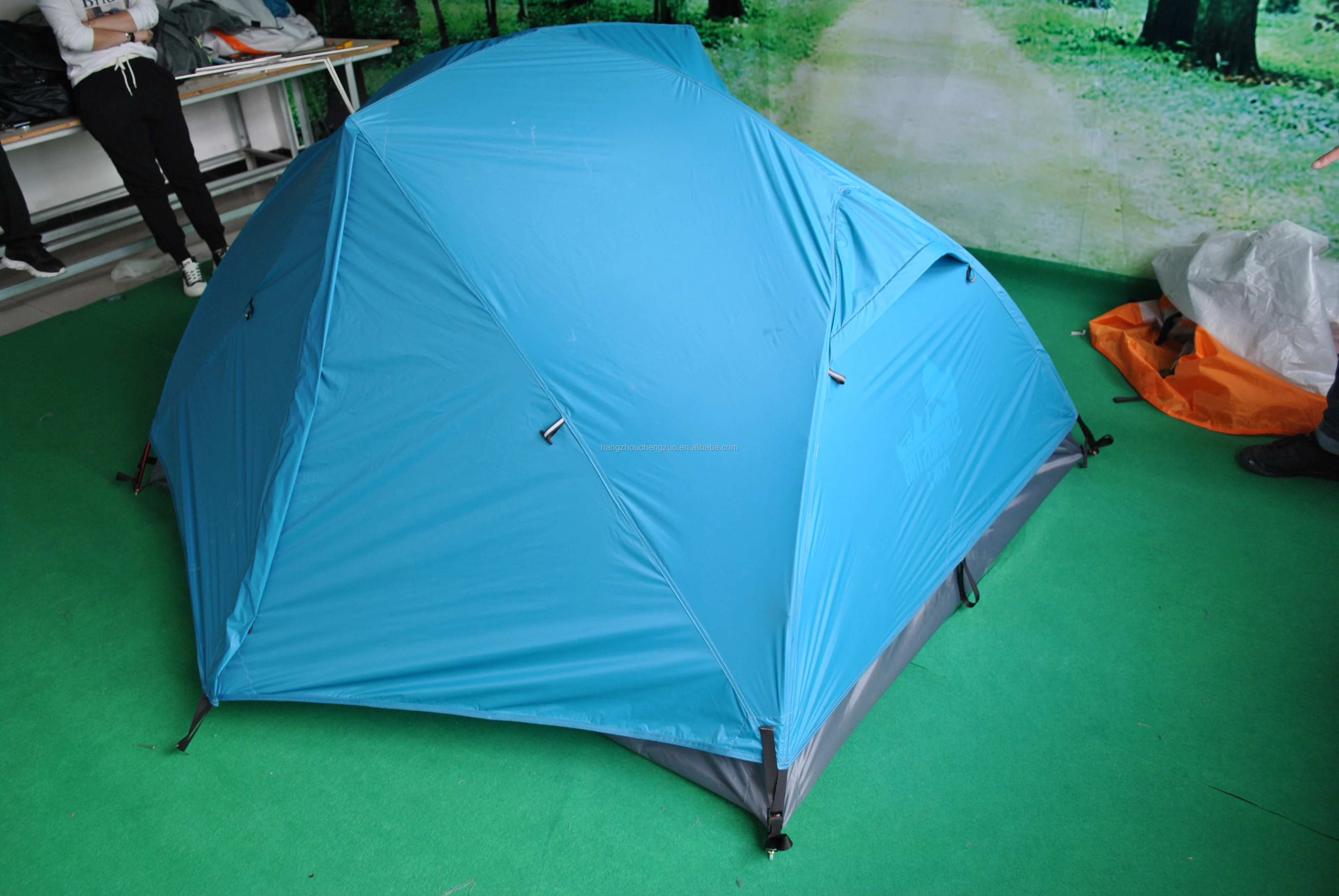 Blue Tent,Ultralight 2 Person 20d Silicone Nylon Camping Tent,Czx435a