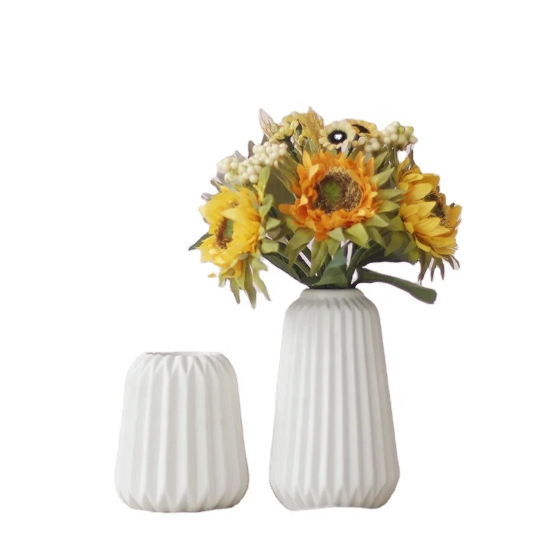 

Nordic Home Decor White Ceramic Vase For Home Decor Ceramic White Flower Pots