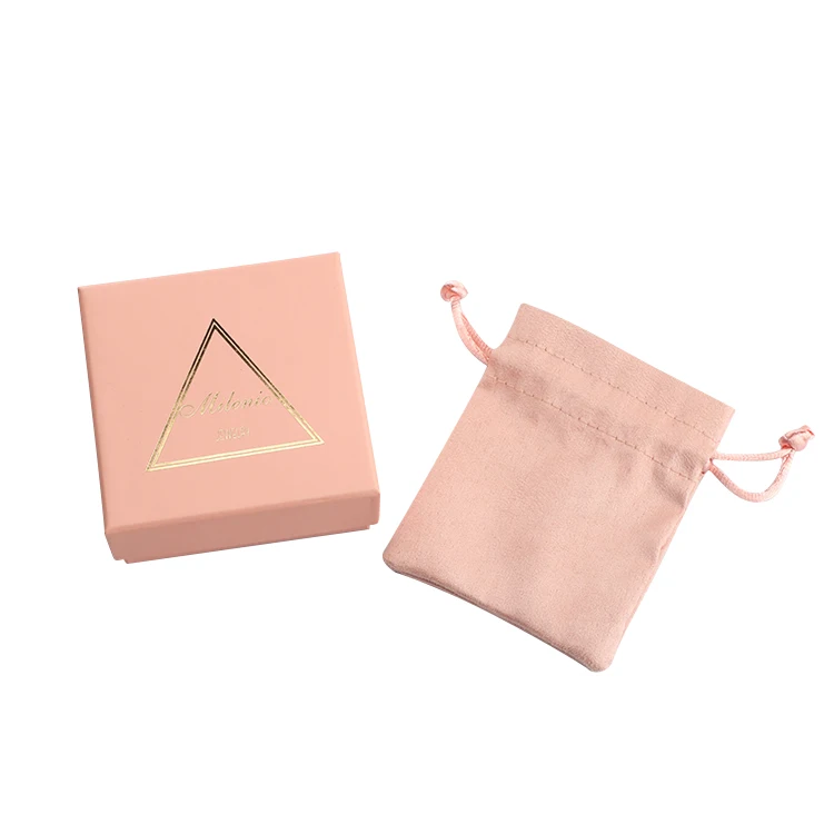 

Fashionable Velvet Jewelry Pouch Packaging Custom suede Drawstring jewelry Bag, Black, pink, white or custom