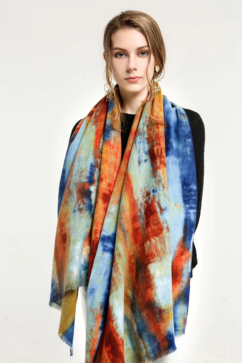 
Nice quality Fancy Tie Dye Ladies Hijab fashion modal Winter Scarf For Women 
