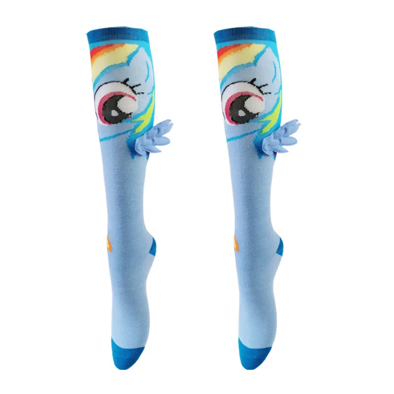 

Amazon Hot Sale 3D Wings The Little Pony Knee High Unicorn Fashion Stockings Women Novelty Socks