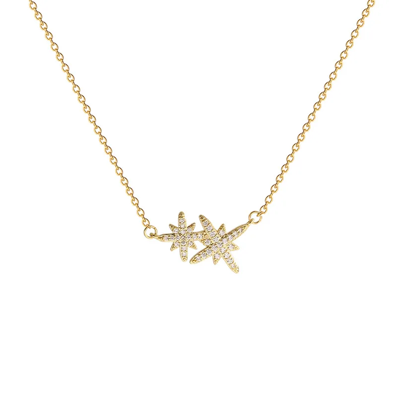 

Dr. Jewelry Classic Custom 18K Gold Plated Crystal Twinkle Little Star Necklace for Women, See picture