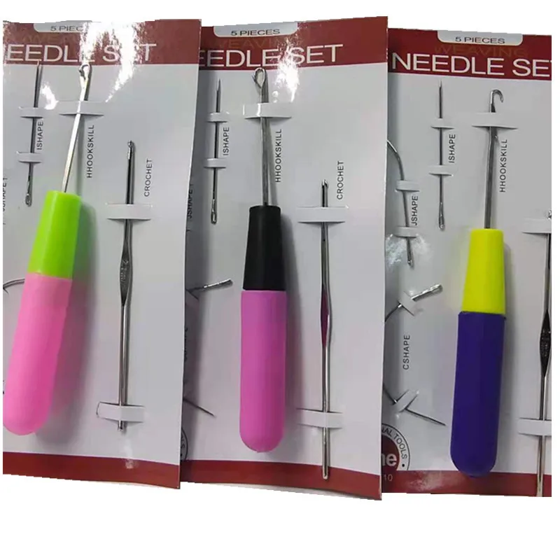 DIY 5pcs/set Professional Crochet Hook Set Knitting Needle Crochet Needles Set Crochet Needles for Dreadlocks