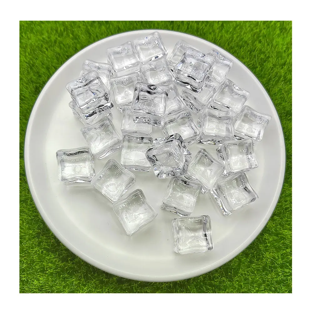 Simulated Ice Cubes Artificial Acrylic Ice Cube Miniature Whisky Drink Display Photography Props Wedding Party Decor