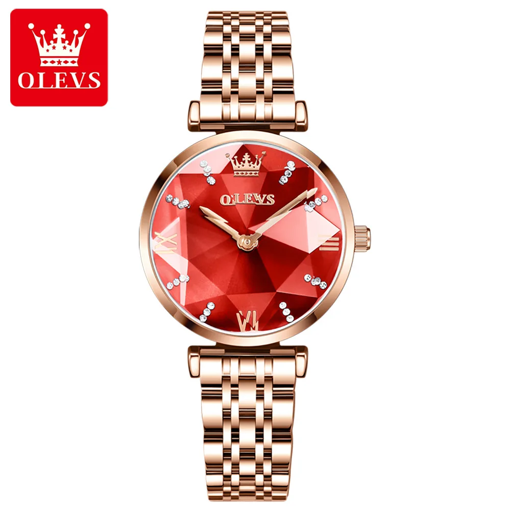 

olevs 6642 Latest Design steel strip Rose Gold Quartz Wrist Fashion Women Watches