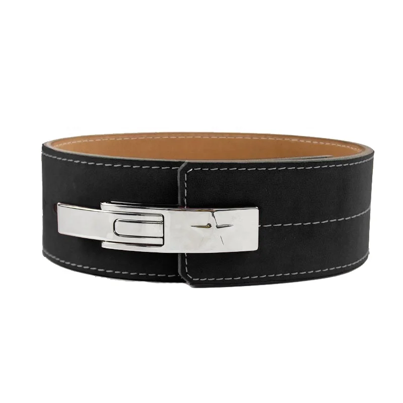 

2021 New Style Custom logo best weight lifting belt strength lifting leather lever belt training gym belt