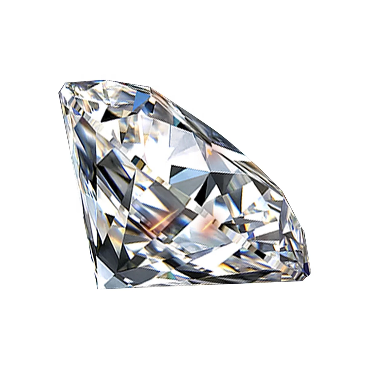 

Wholesale white moissanite diamond brilliant cut Round shape 6.5mm DEF Color synthetic diamond stone VVS clarity loose moiss
