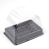 Cake Mousse Swiss Roll West Point Rectangle Brown Transparent Semi-Circular Baking Packaging Plastic Box