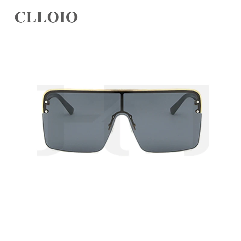 

Versatile Square Mirror Steel Frame Sunglasses Women Men Sunglass