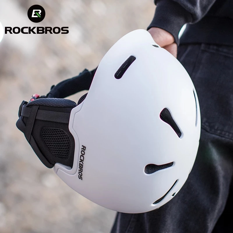 

ROCKBROS Helmet PC+EPS Ultralight CE Certification Integrally-Molded Breathable Ski Helmet Snowboard Helmets, Black, white, blue, red