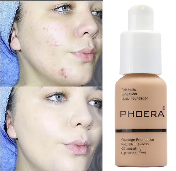 

Perfecting 30ml PHOERA Foundation Whitening Full Cover Concealer Magic Women Makeup