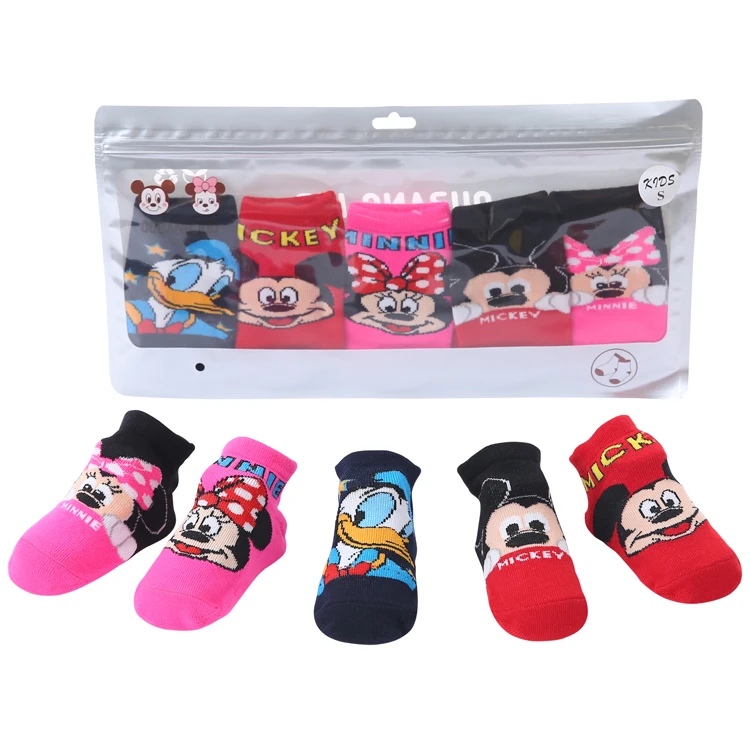 

cartoon animal pattern mixed anti slip cotton baby girl socks