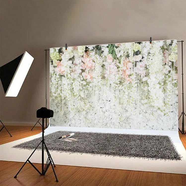 
Nicro 7*5Ft Photo Studio Modern Wedding Floral Flower Wall Decoration Backdrop 