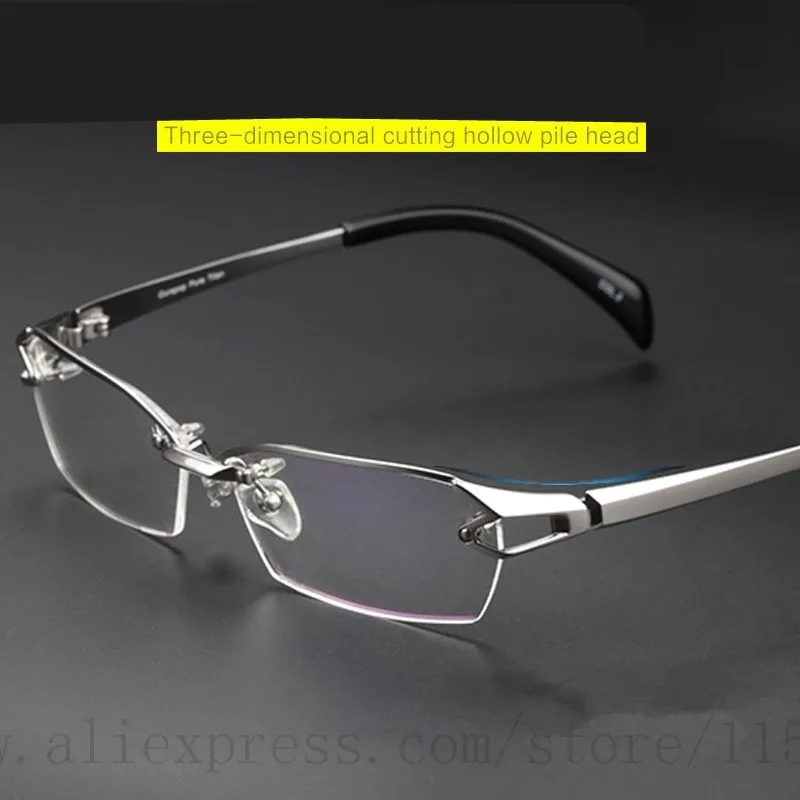 Fonex — lunettes en titane pur sans bords, pour homme, monture optique, costume de lecture, collection 2020