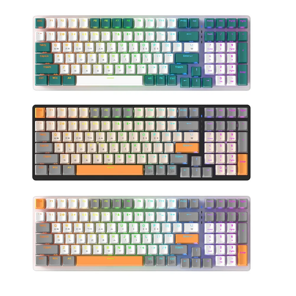 Free Wolf K3 Korean mechanical keyboard 980 game 100-key customized hot-swap shaft game computer Korean keyboard
