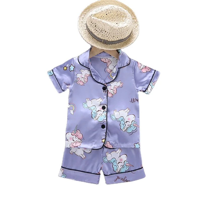 

Summer Korean children's home wear short-sleeved pajamas set