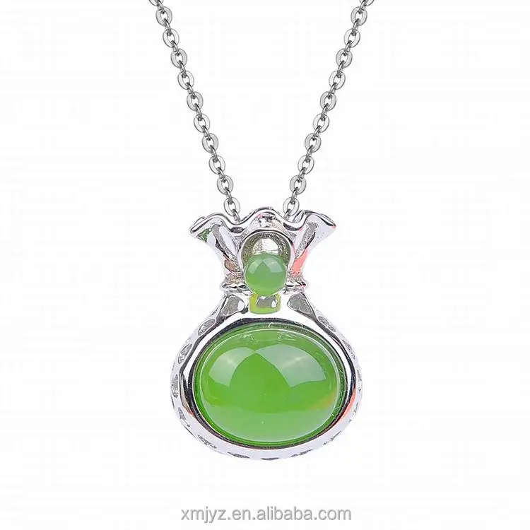 

Certified Lucky Bag Jasper Pendant Natural Hetian Jade Jasper Pendant