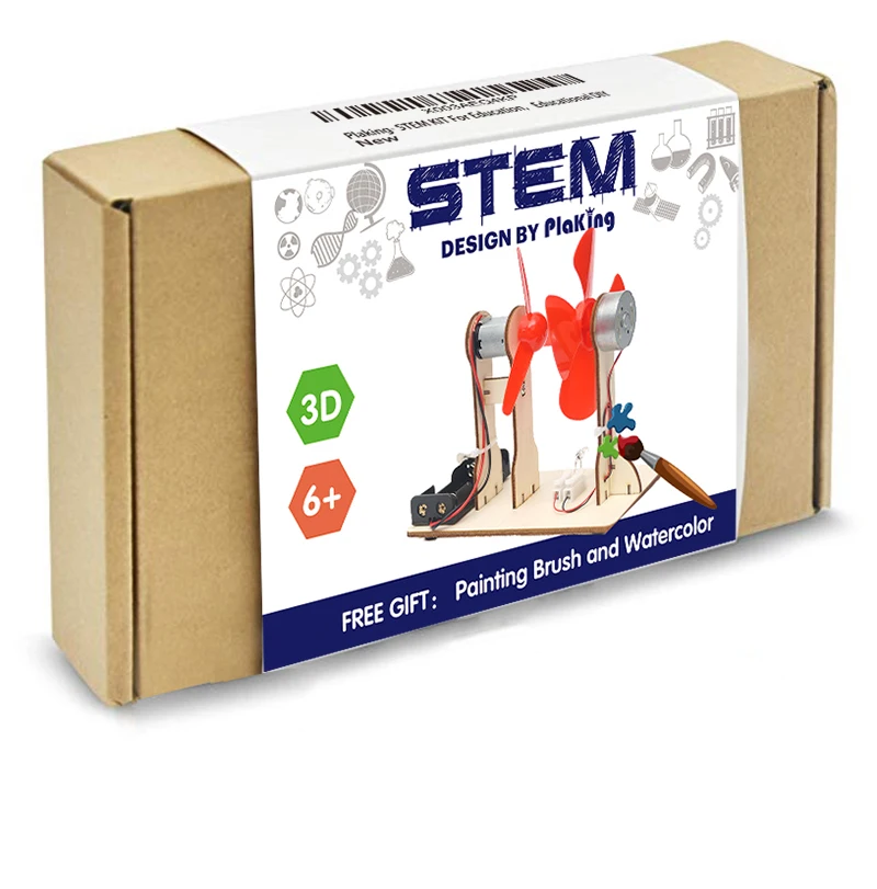 

STEM DIY 3D wooden wind power generation Physical Learning Toy Science Experiments Kits,STEM Learning Sets